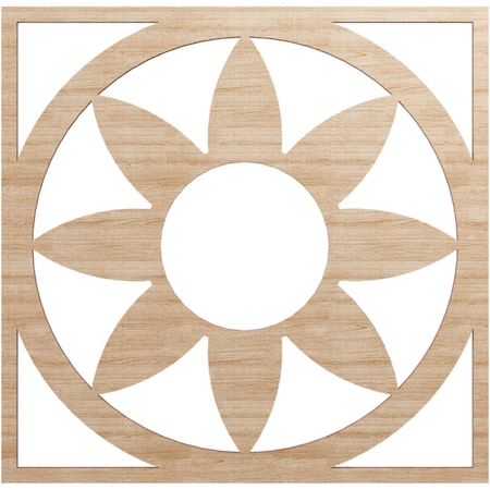 Ekena Millwork Blume Wood Fretwork Pierced Ceiling Medallion, Alder, 18"OD x 6 1/4"ID x 1/4"T CMWP18X18X0250BLAL